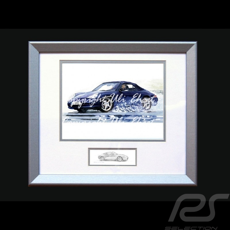 Porsche 804 Grosser Preis von Frankreich reproduction d'une affiche originale de Erich Strenger