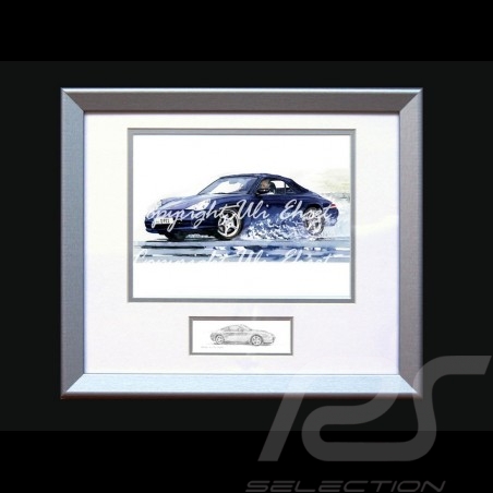 Porsche 804 Grosser Preis von Frankreich reproduction d'une affiche originale de Erich Strenger