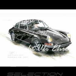 Porsche 804 Grosser Preis von Frankreich reproduction d'une affiche originale de Erich Strenger