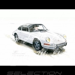 Porsche 804 Grosser Preis von Frankreich reproduction d'une affiche originale de Erich Strenger