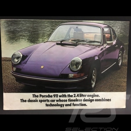 Brochure Porsche 911 2.4 1972 gamme Porsche 911 en anglais english Englisch 