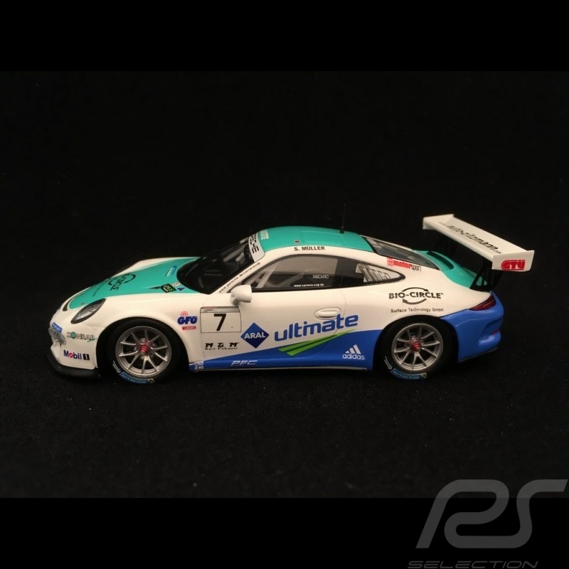 Porsche 911 GT3 Cup type 991 n° 7 Müller 1/43 Spark SG273 vainqueur winner Sieger Carrera Cup Allemagne 2016 
