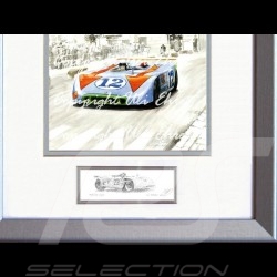 Porsche 804 Grosser Preis von Frankreich reproduction d'une affiche originale de Erich Strenger