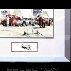 Porsche Poster 356 Abarth Goodwood 1962 n° 20 with frame limited edition signed by Uli Ehret - 426