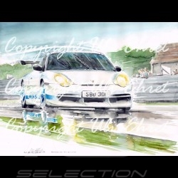 Porsche 804 Grosser Preis von Frankreich reproduction d'une affiche originale de Erich Strenger
