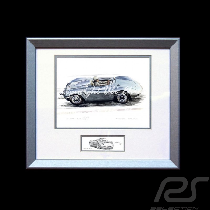 Porsche 804 Grosser Preis von Frankreich reproduction d'une affiche originale de Erich Strenger