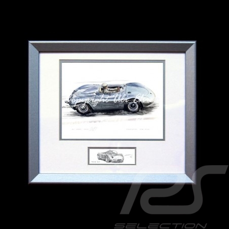 Porsche 804 Grosser Preis von Frankreich reproduction d'une affiche originale de Erich Strenger