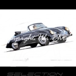 Porsche 804 Grosser Preis von Frankreich reproduction d'une affiche originale de Erich Strenger