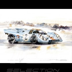 Porsche 804 Grosser Preis von Frankreich reproduction d'une affiche originale de Erich Strenger