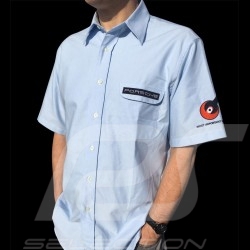 Shirt Porsche 356 short sleeves sky blue - men