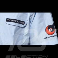 Chemise Porsche 356 manches courtes bleu ciel homme Shirt short sleeves men Hemd Kurzarmhemd Herren