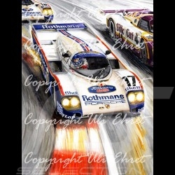 Porsche 804 Grosser Preis von Frankreich reproduction d'une affiche originale de Erich Strenger