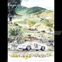 Porsche 804 Grosser Preis von Frankreich reproduction d'une affiche originale de Erich Strenger