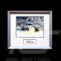 Porsche 911 type 991 RSR n° 77 night racing wood frame aluminum with black and white sketch Limited edition Uli Ehret - 444