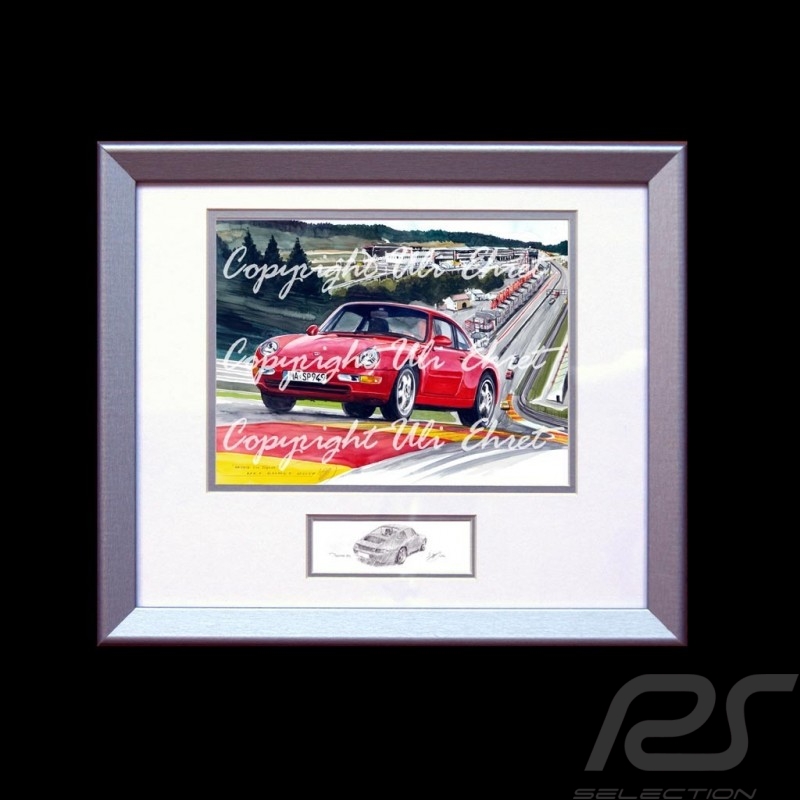 Porsche 804 Grosser Preis von Frankreich reproduction d'une affiche originale de Erich Strenger