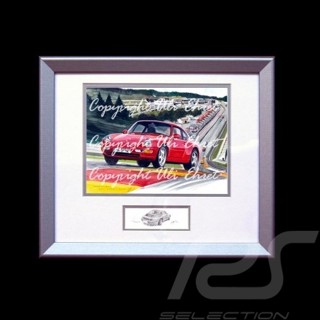 Porsche 804 Grosser Preis von Frankreich reproduction d'une affiche originale de Erich Strenger