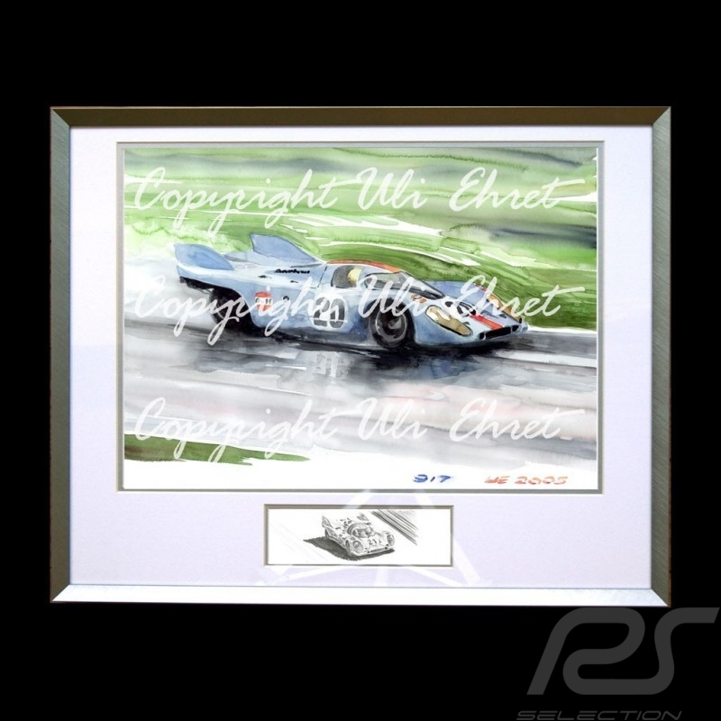 Porsche 804 Grosser Preis von Frankreich reproduction d'une affiche originale de Erich Strenger