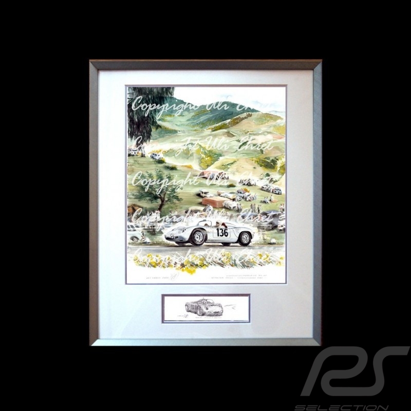 Porsche 804 Grosser Preis von Frankreich reproduction d'une affiche originale de Erich Strenger