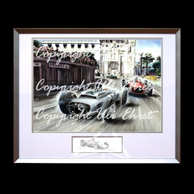 Porsche Poster 804 Monaco 1962 n° 4 Dan Gurney große Aluminium Rahmen ...