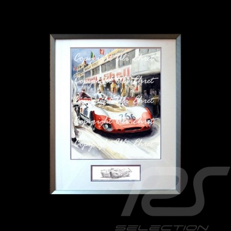 Porsche 804 Grosser Preis von Frankreich reproduction d'une affiche originale de Erich Strenger