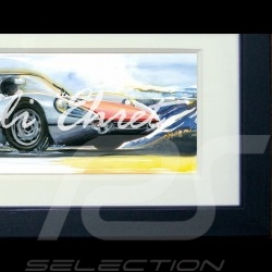 Porsche 904 GTS top of mountain wood frame black with black and white sketch Limited edition Uli Ehret - 591