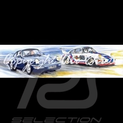 Porsche 911 type 964 Duo street / race wood frame black with black and white sketch Limited edition Uli Ehret - 602