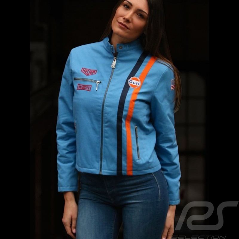 Jacke Gulf Steve Mc Queen Le Mans Baumwolle﻿ cobalt blau - Damen