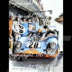 Porsche 804 Grosser Preis von Frankreich reproduction d'une affiche originale de Erich Strenger