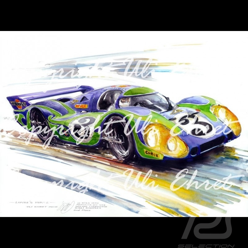 Porsche 804 Grosser Preis von Frankreich reproduction d'une affiche originale de Erich Strenger