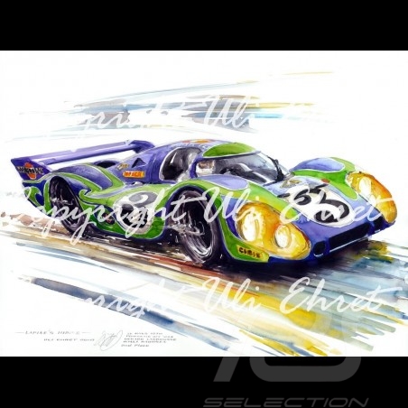Porsche 804 Grosser Preis von Frankreich reproduction d'une affiche originale de Erich Strenger