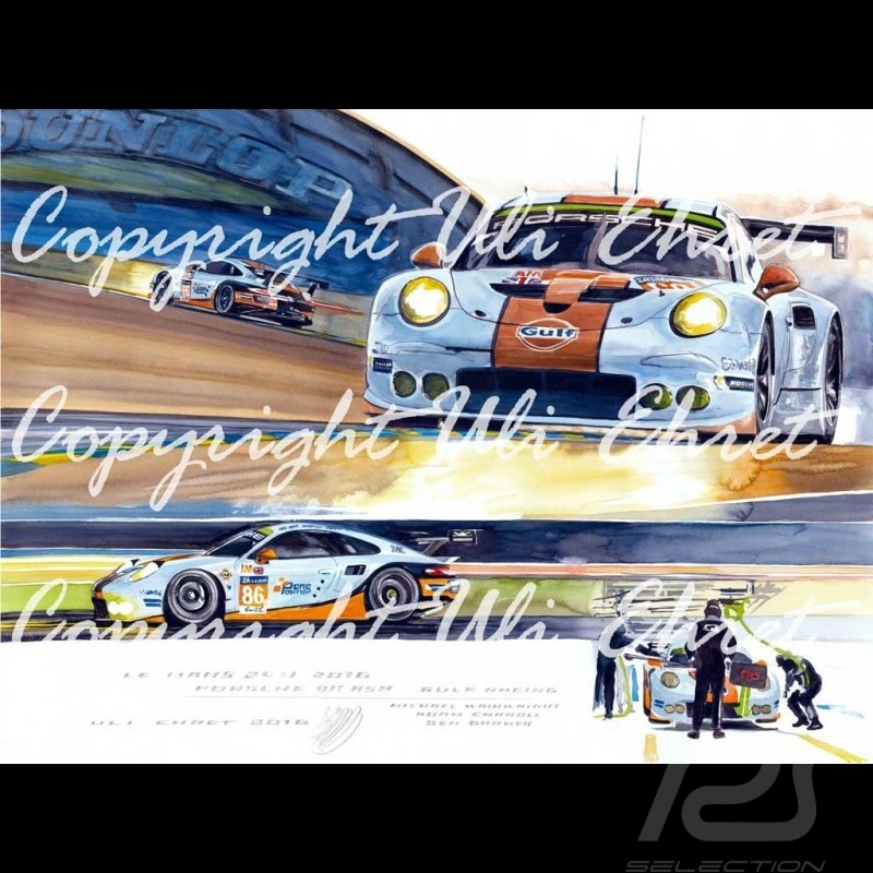Porsche 804 Grosser Preis von Frankreich reproduction d'une affiche originale de Erich Strenger
