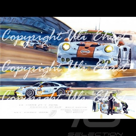 Porsche 804 Grosser Preis von Frankreich reproduction d'une affiche originale de Erich Strenger