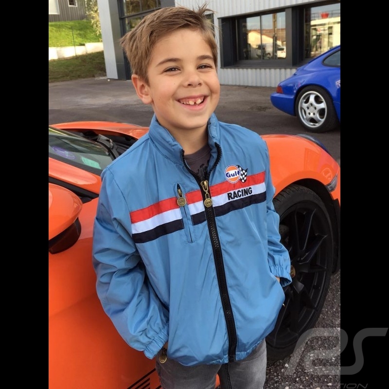 Veste Gulf Racing bleu clair - enfant - Jacket Gulf Racing light blue - Kid - Jacke Gulf Racing hellblau - Kinder