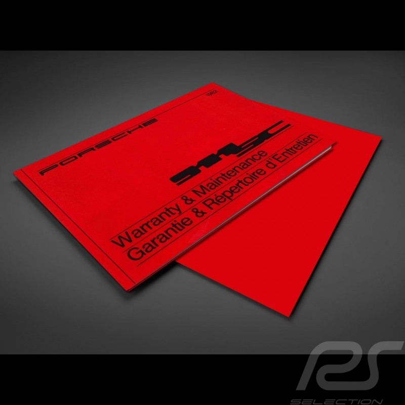 Reproduction carnet d'entretien Porsche 911 Turbo 1982