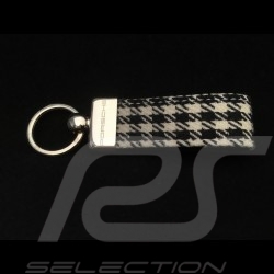 Keyring Porsche 911 Targa 4S Pepita houndstooth leather WAX01020416