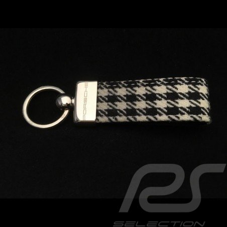 Keyring Porsche 911 Targa 4S Pepita houndstooth leather WAX01020416