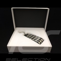 Keyring Porsche 911 Targa 4S Pepita houndstooth leather WAX01020416