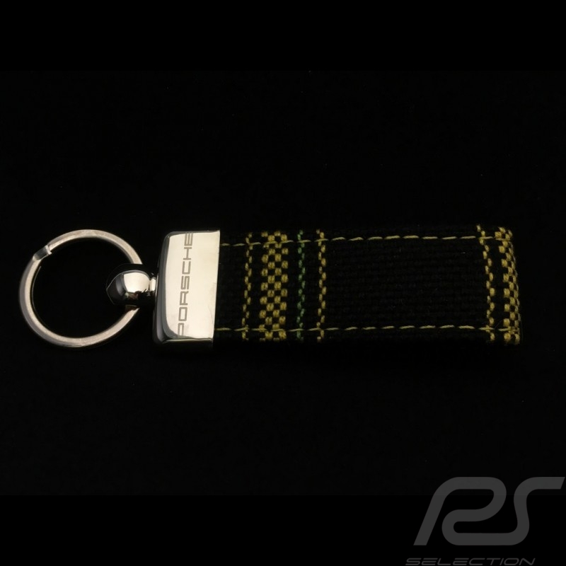 Porte-clés Porsche Tissu de siège à carreaux Porsche Design Keyring  Schlüsselanhänger 