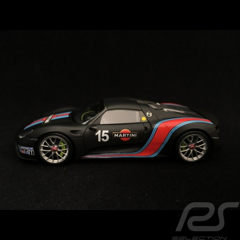 Porsche 918 Spyder Pack Weissach 1/43 Minichamps 410062137 Martini n° 15 noir black schwarz