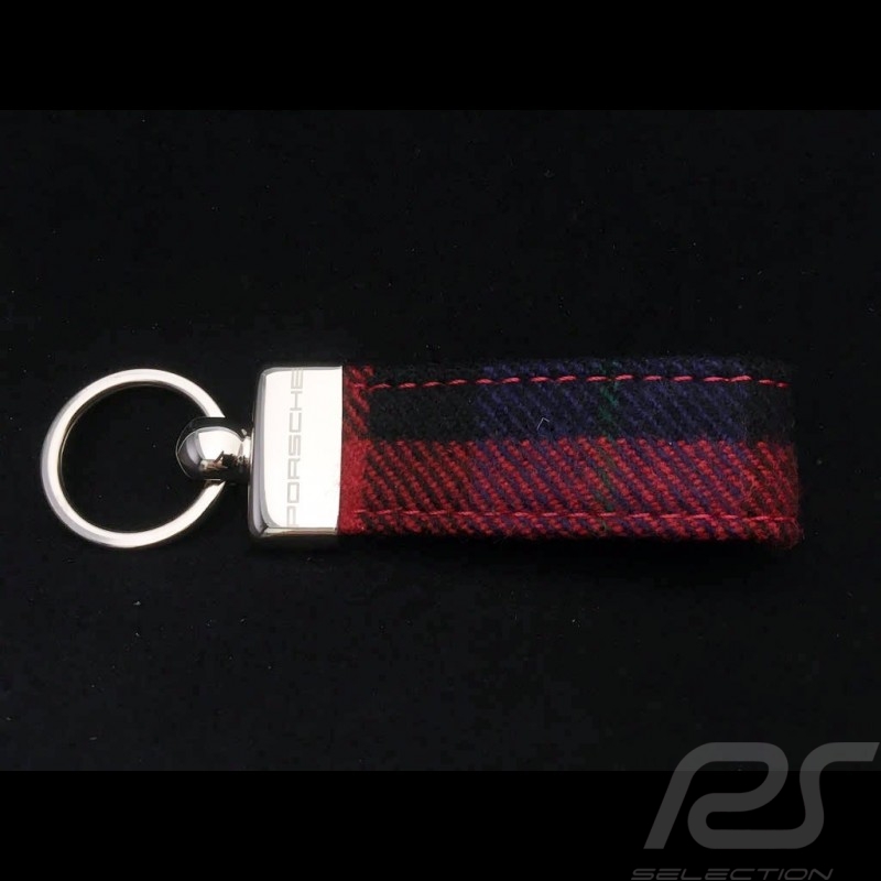 Keyring Porsche red check seat fabric