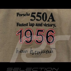 Polo Porsche 550 A 1956 Hans Herrmann Solitude revival  - homme men herren  beige noisette hazelnut hazelnuß
