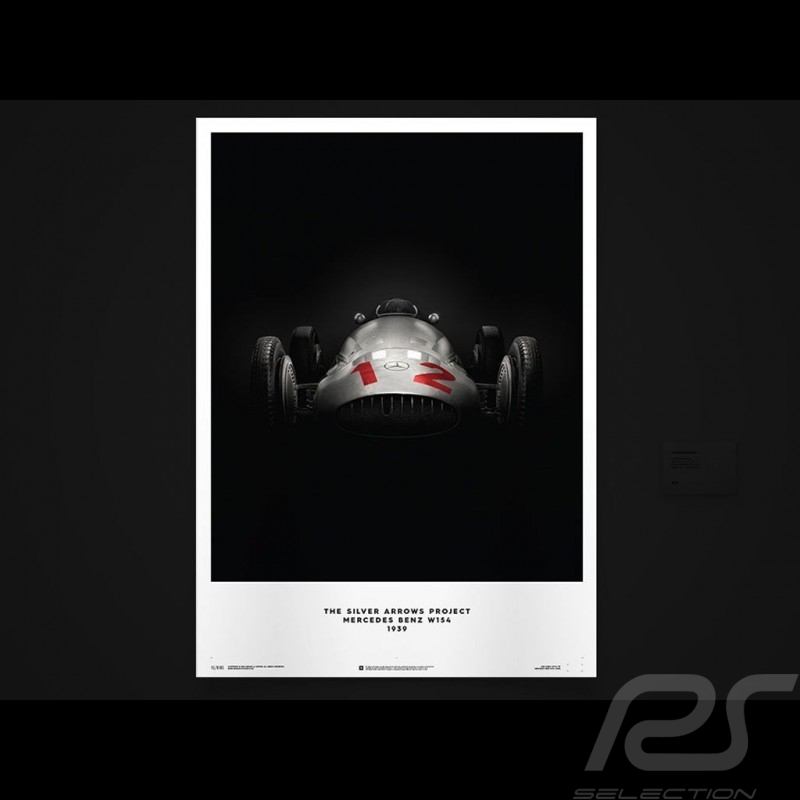 Poster Silver Arrows Mercedes Benz W154 1939