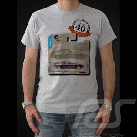 T-shirt Porsche 928 Anniversaire 40 ans years Jahre gris grey grau - homme men Herren
