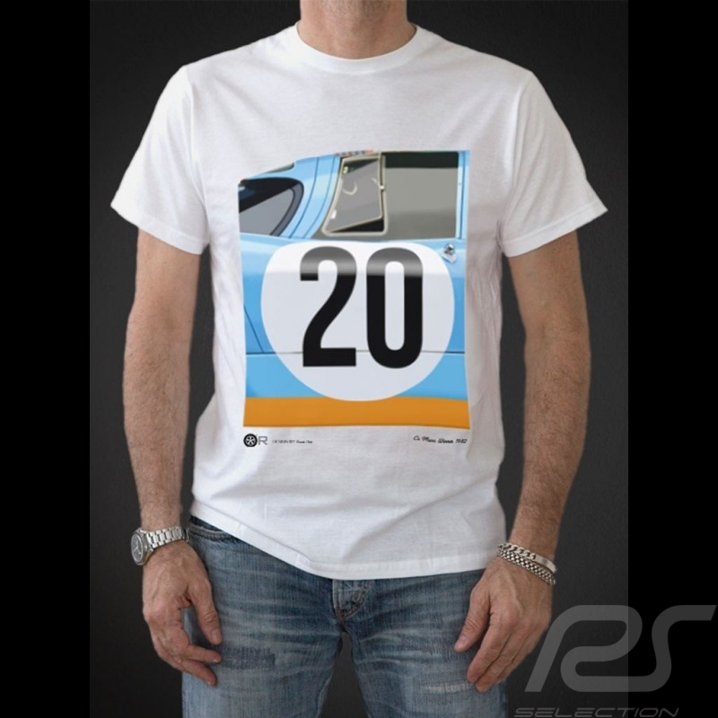 T-shirt Porsche 917 Gulf Le Mans n° 20  white - men