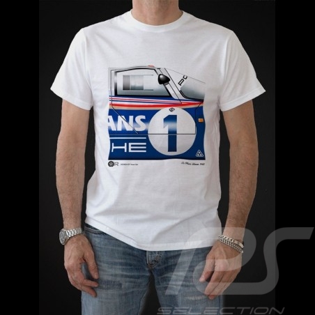 T-shirt Porsche 956 vainqueur winner Sieger Le Mans 1982 n° 1 blanc - homme men Herren