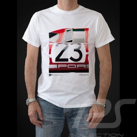 T-shirt Porsche 917 vainqueur winner Sieger Le Mans 1970 n° 23 blanc - homme men Herren