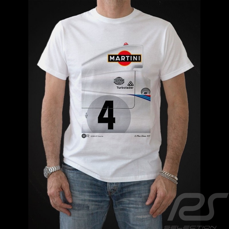 T-shirt Porsche 936 Martini vainqueur Le Mans 1977 n° 4 blanc - homme