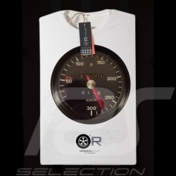 T-shirt Porsche 911 Tachometer 300 km/h weiß - Herren