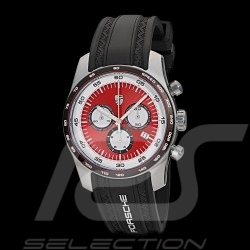 Montre Porsche Chrono Sport argent / rouge / blanc / noir WAP0700040J Watch Uhr