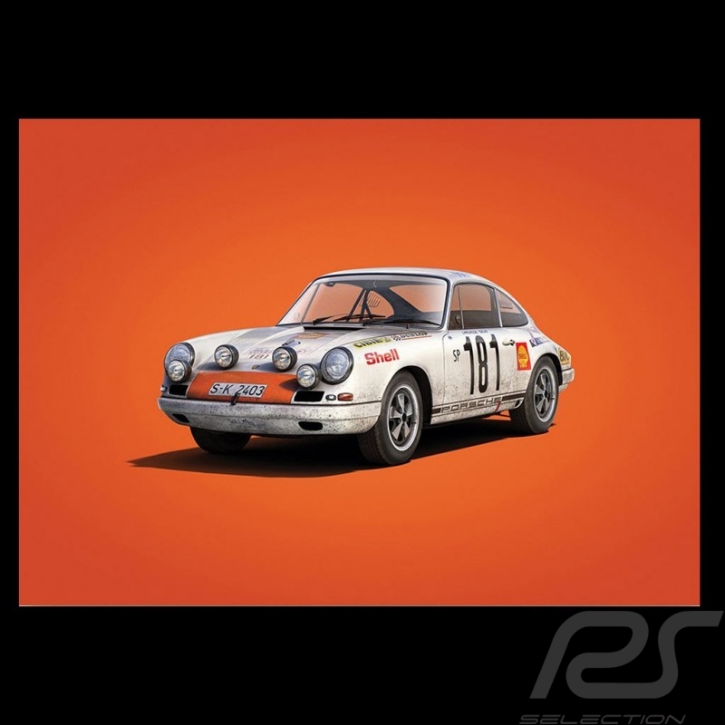 Porsche Poster 911 R winner Tour de France 1969